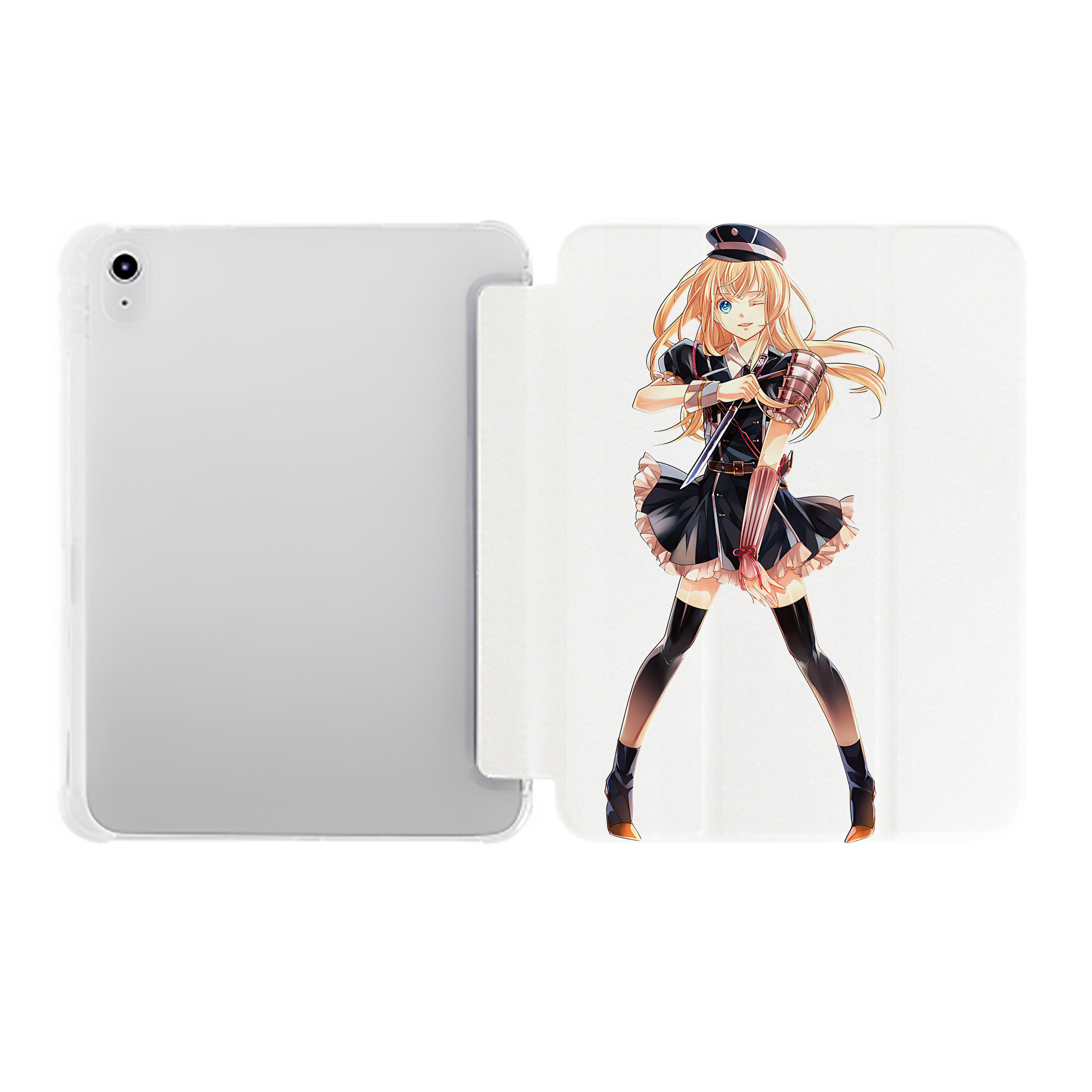 （画像用） 刀剣乱舞 Touken Ranbu IPad ケース ペン収納付き 三つ折りスタンド PUレザー×シリコン 対応機種9.5/10.5/10.9インチ